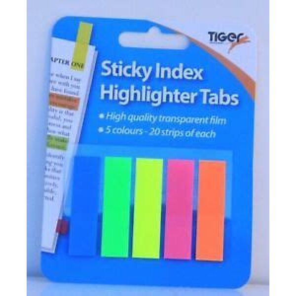 2 X Tiger Sticky Index Highlighter Tab 