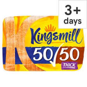 Kingsmill 50/50 Thick Sliced Bread 800g