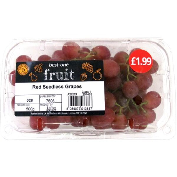 Best One Red Seedless Grapes 500g