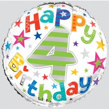 04 Birthday Foil Balloon 18"