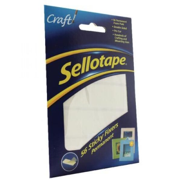 Sellotape Sticky Fixers - Permanent - 56 Pack