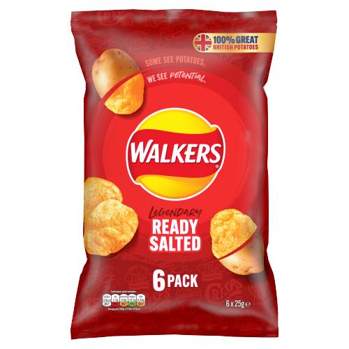 Walkers Ready Salted - 6 Pack