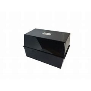 Deflecto Card Index Box 5" x 3" Black