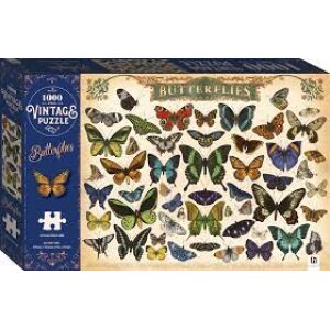Butterflies Vintage 1000 Piece Jigsaw Puzzle