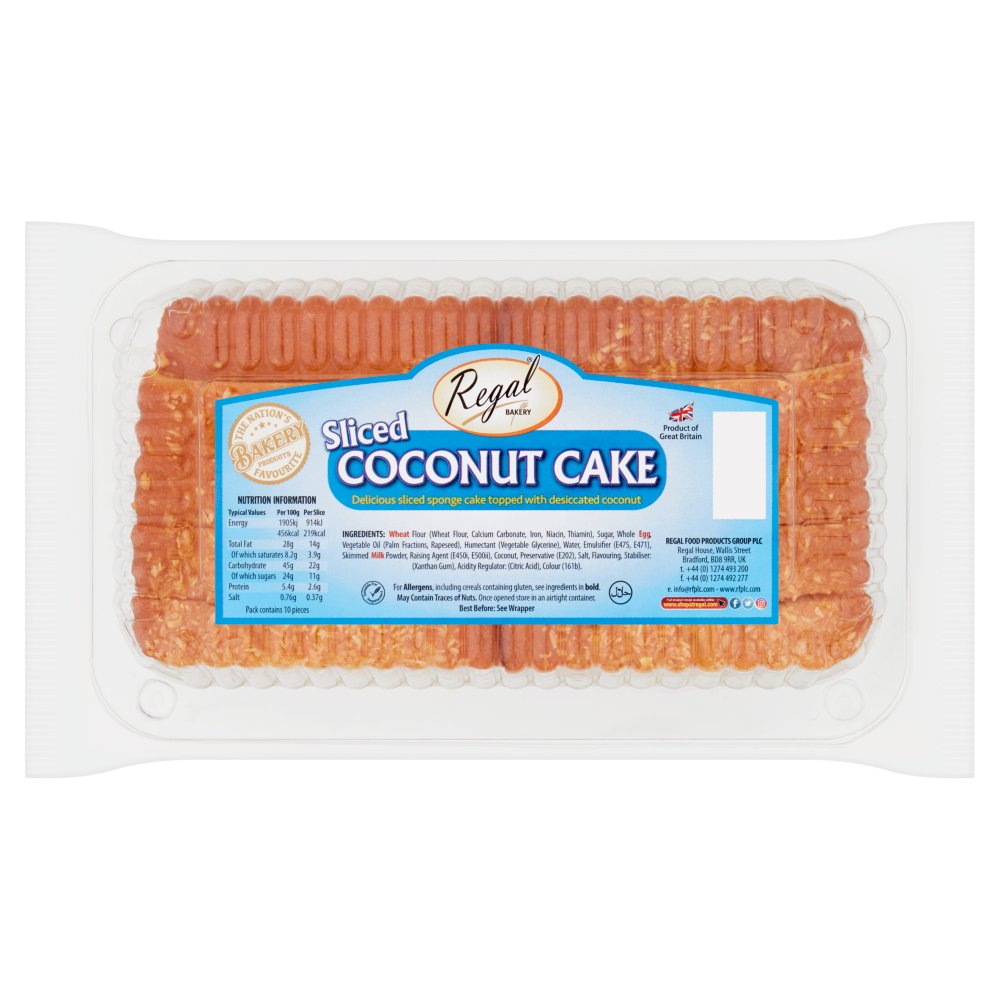 Regal Sliced Coconut Cake - 10 Slices