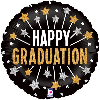 Happy Graduation Helium Balloon 18"