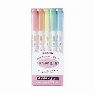 Zebra Mildliner Highlighter Fluorescent - 5 Pack