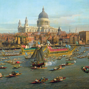 The River Thames with St Paul's Cathedral on Lord Mayor's Day