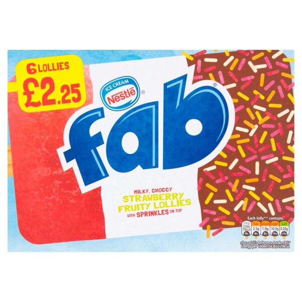 Nestle Fab Ice Lollies - 6 Pack
