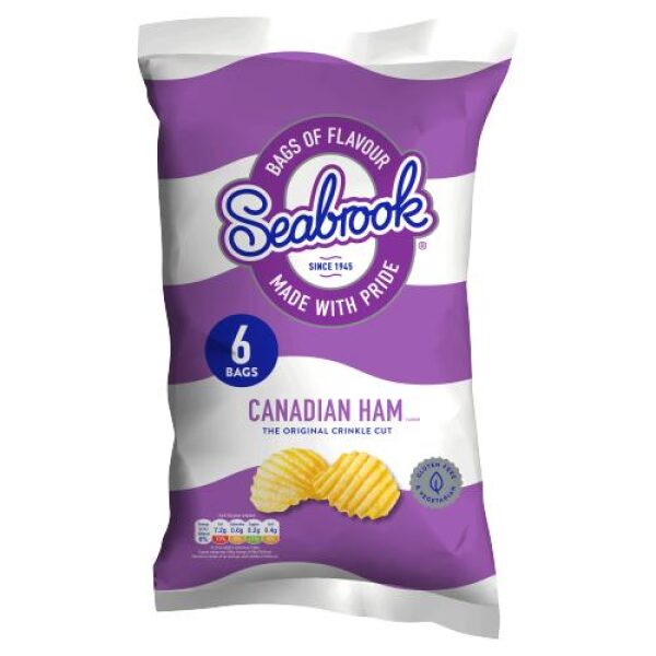 Seabrook Canadian Ham Crisps 6 Pack