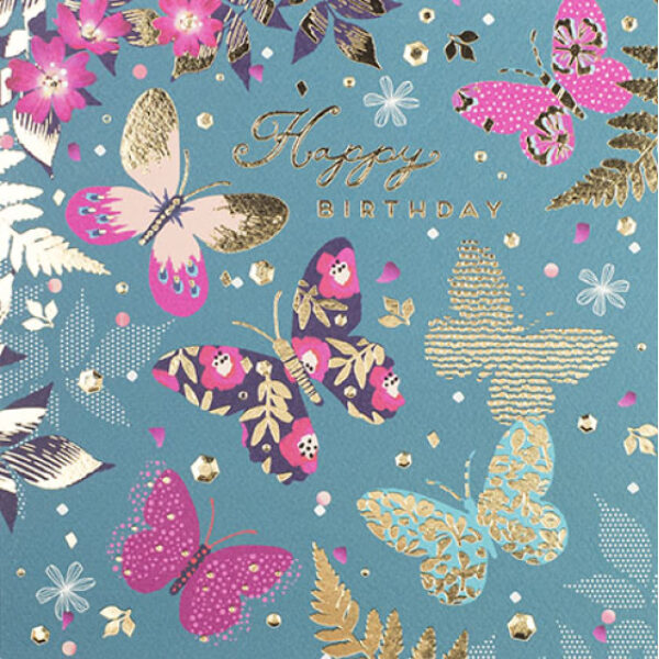 Butterflies Happy Birthday Card