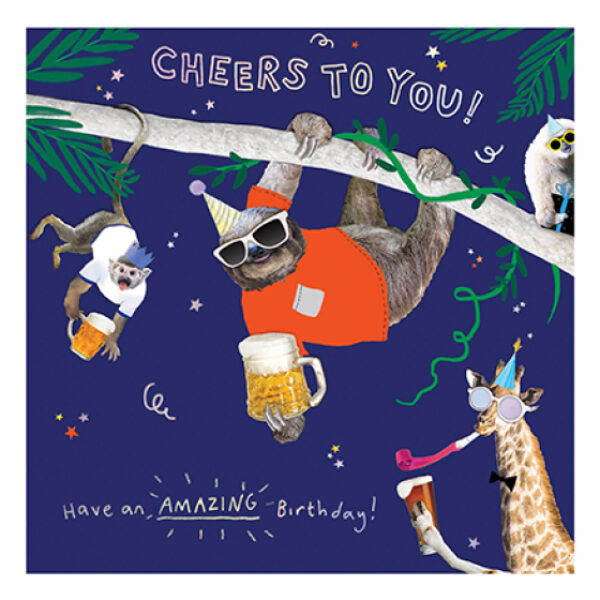 Sloth Birthday Card
