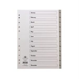Concord A4 Jan-Dec Index Dividers