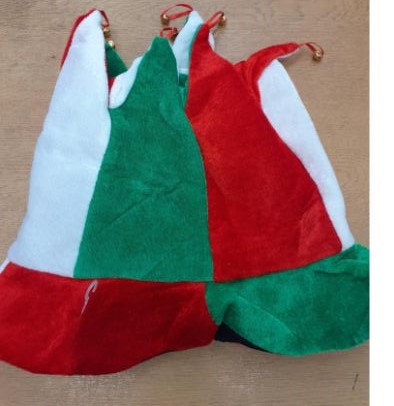 Red/White & Green Jester Hat