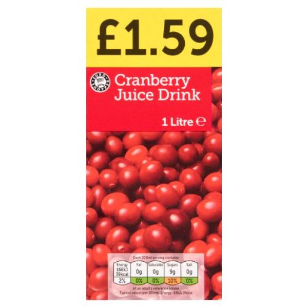 Euro Shopper Cranberry Juice 1 Litre