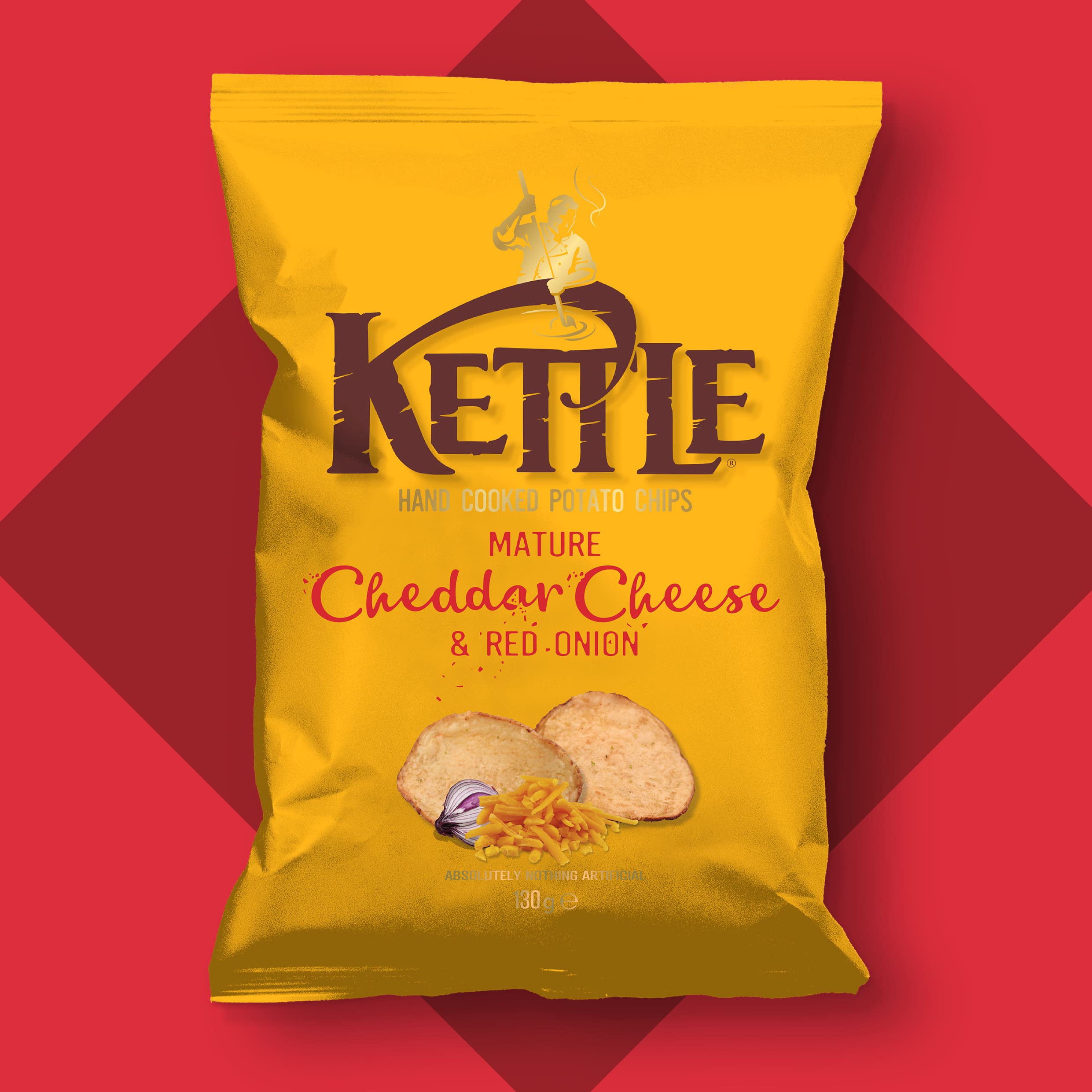 Kettle Cheddar & Red Onion Crisps 80g