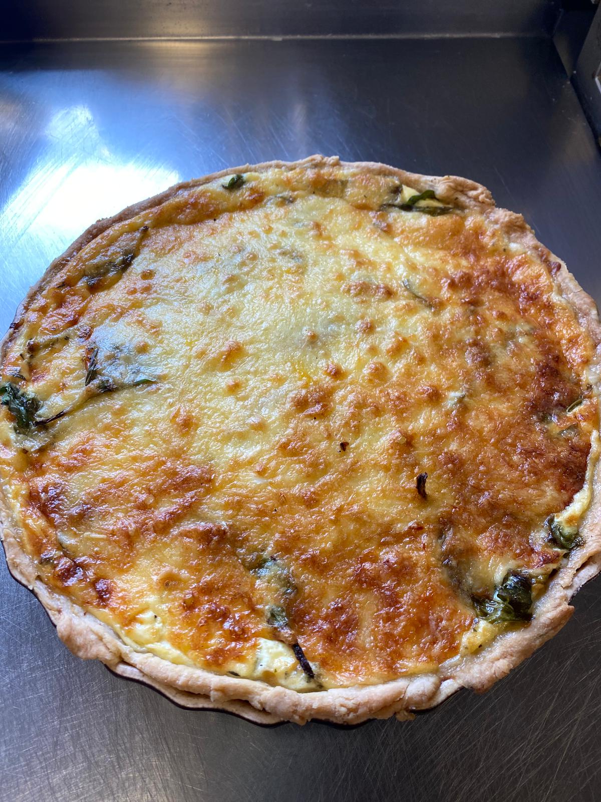 Homemade Vegetarian Quiche Whole Quiche 24 HOURS NOTICE REQ. A. B