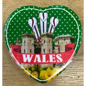 Wales Cardiff Castle Heart Shaped Magnet