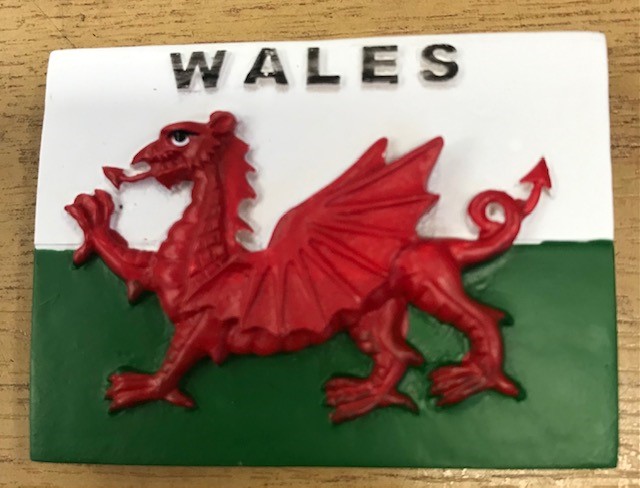 Wales Flag Resin Rectangular Magnet