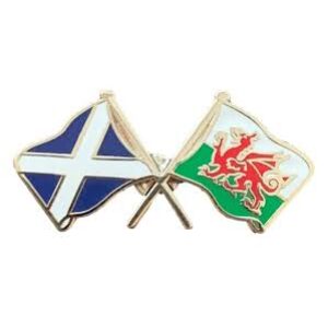 Wales & Scotland Friendship Flag Lapel Pin Badge
