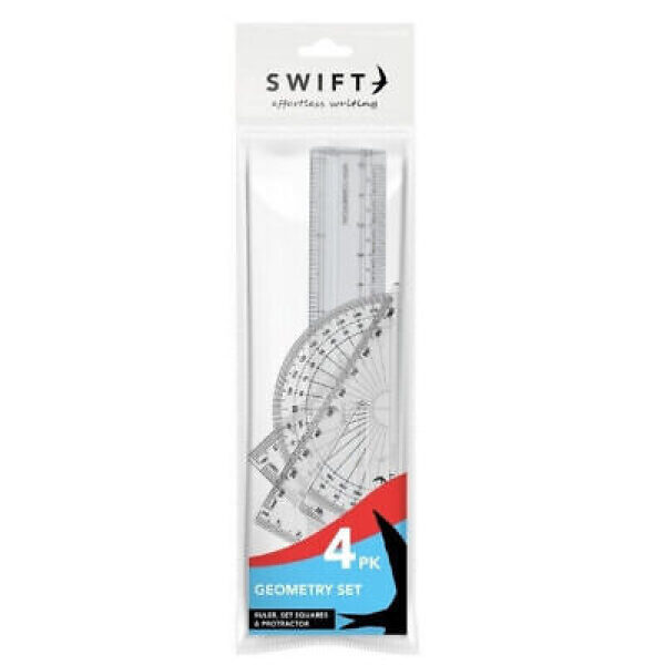 Stallion Geometry Set - Ruler, Set Square & Protractor