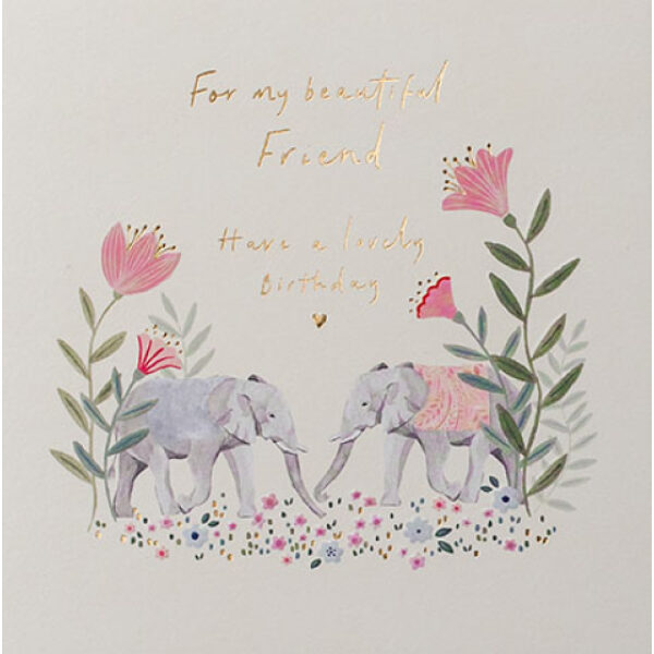 Elephants Friend Birthday card
