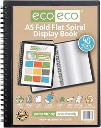 Eco Eco A5 Fold Flat Spiral Display Book 40 Pockets