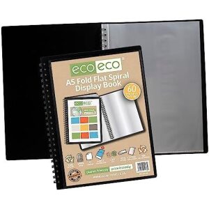 Eco-Eco A5 Fold Flat Spiral Bound Display Book - 60 Pockets