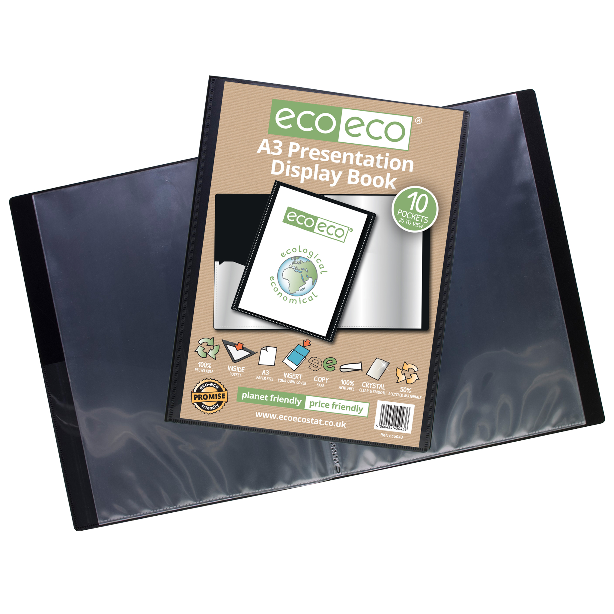 Eco Eco A3 Presentation Display Book - 10 Pockets