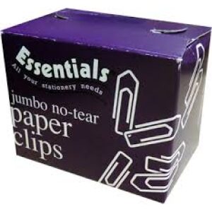 Jumbo No Tear PaperClips - 100 Pack