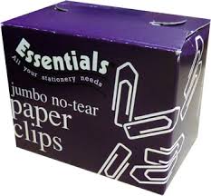 Jumbo No Tear PaperClips - 100 Pack