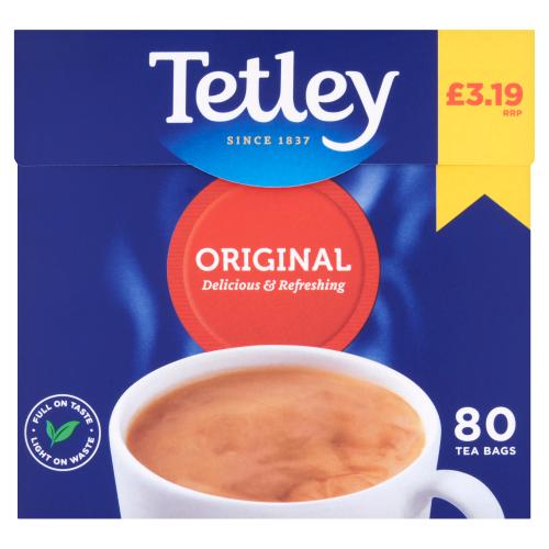 Tetley Tea Bags - 80 Teabags