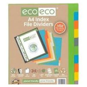 Eco Eco A4 File Dividers Wide - 10 Part