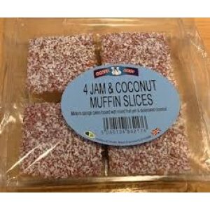 4 Jam  and Coconut Muffin Slices