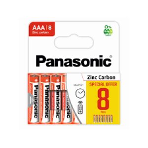 Panasonic AAA Batteries Battery Genuine Zinc Carbon 1.5V Triple A Heavy Duty X8
