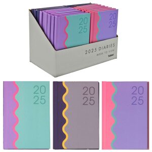 2025 Pocket Diary Week to View Colour Block