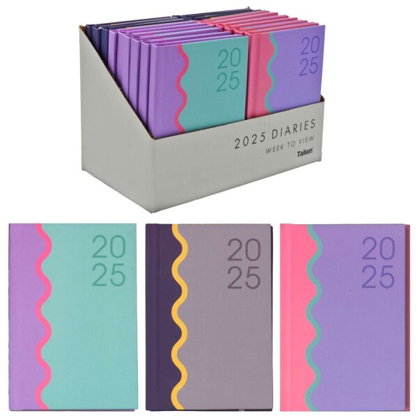 2025 Pocket Diary Week to View Colour Block