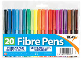 Tiger 20 Fibre Tip Pens Wallet