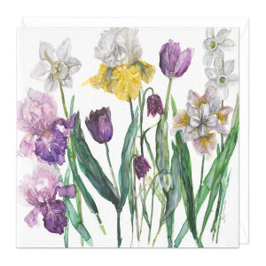 Snakeshead Iris, Frisillaries + Narcissi Card
